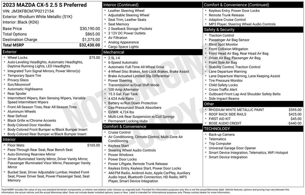 Used 2023 MAZDA CX-5 AWD 2.5 S image 7