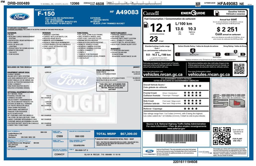 Used 2017 Ford F150 Lariat w/ Equipment Group 502A Luxury