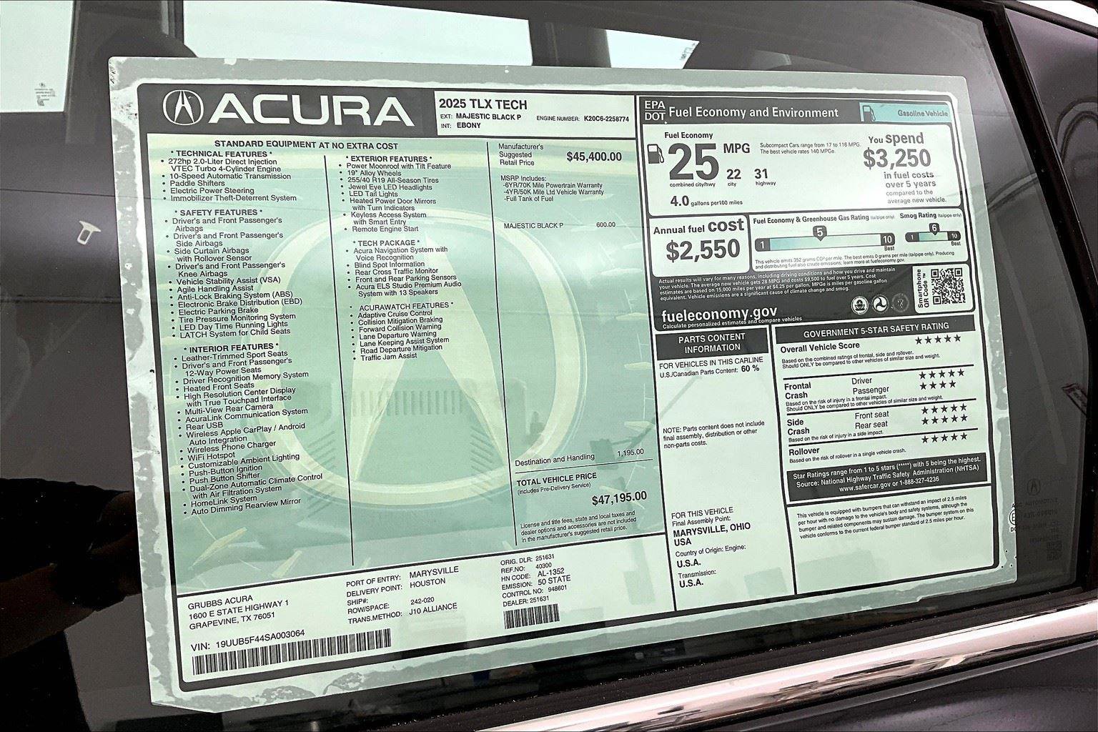 New 2025 Acura TLX w/ Technology Package image 24