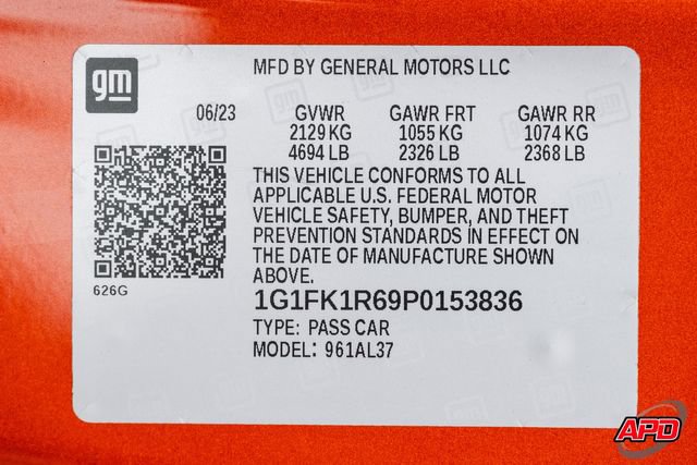 Used 2023 Chevrolet Camaro ZL1 RWD image 88