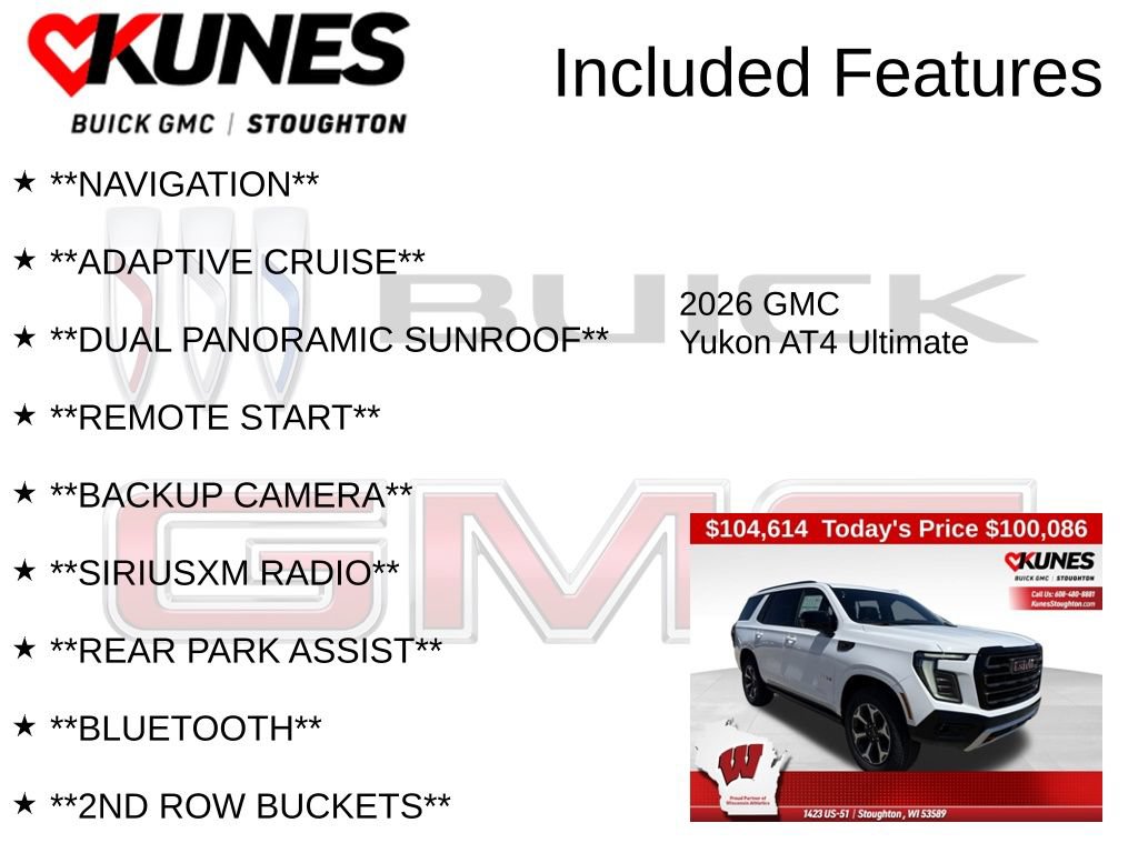 New 2026 GMC Yukon AT4 Ultimate AWD/4WD image 2
