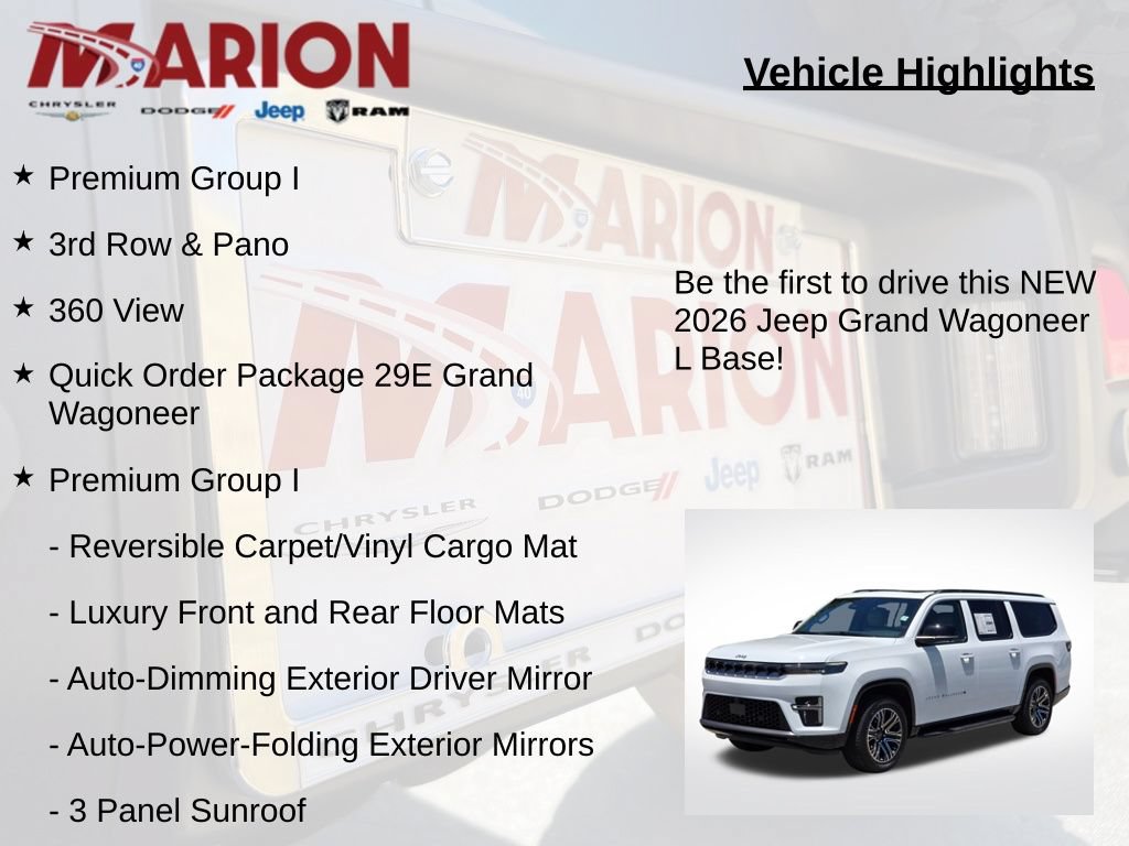 New 2026 Jeep Grand Wagoneer L 4WD w/ Premium Group I image 5