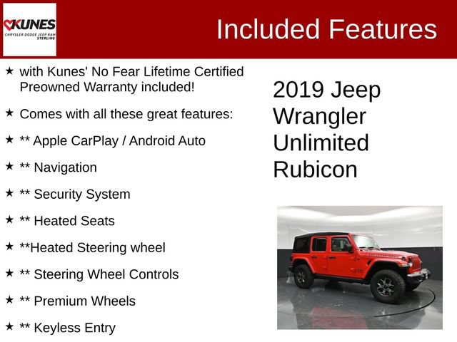 Used 2019 Jeep Wrangler Unlimited Rubicon AWD/4WD image 2
