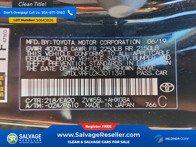 Used 2019 Toyota Prius XLE w/ Advanced Technology Package AWD/4WD image 16