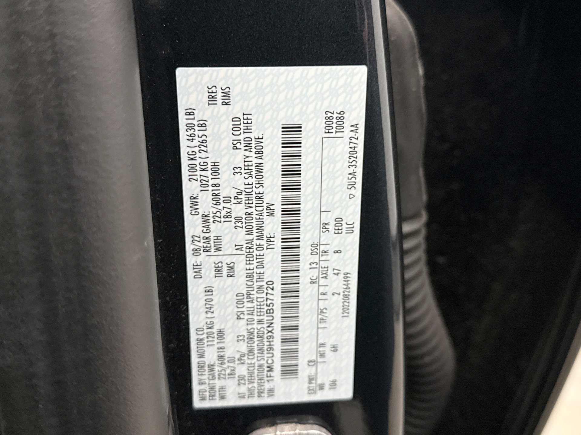 Used 2022 Ford Escape SEL w/ Technology Package AWD/4WD image 11