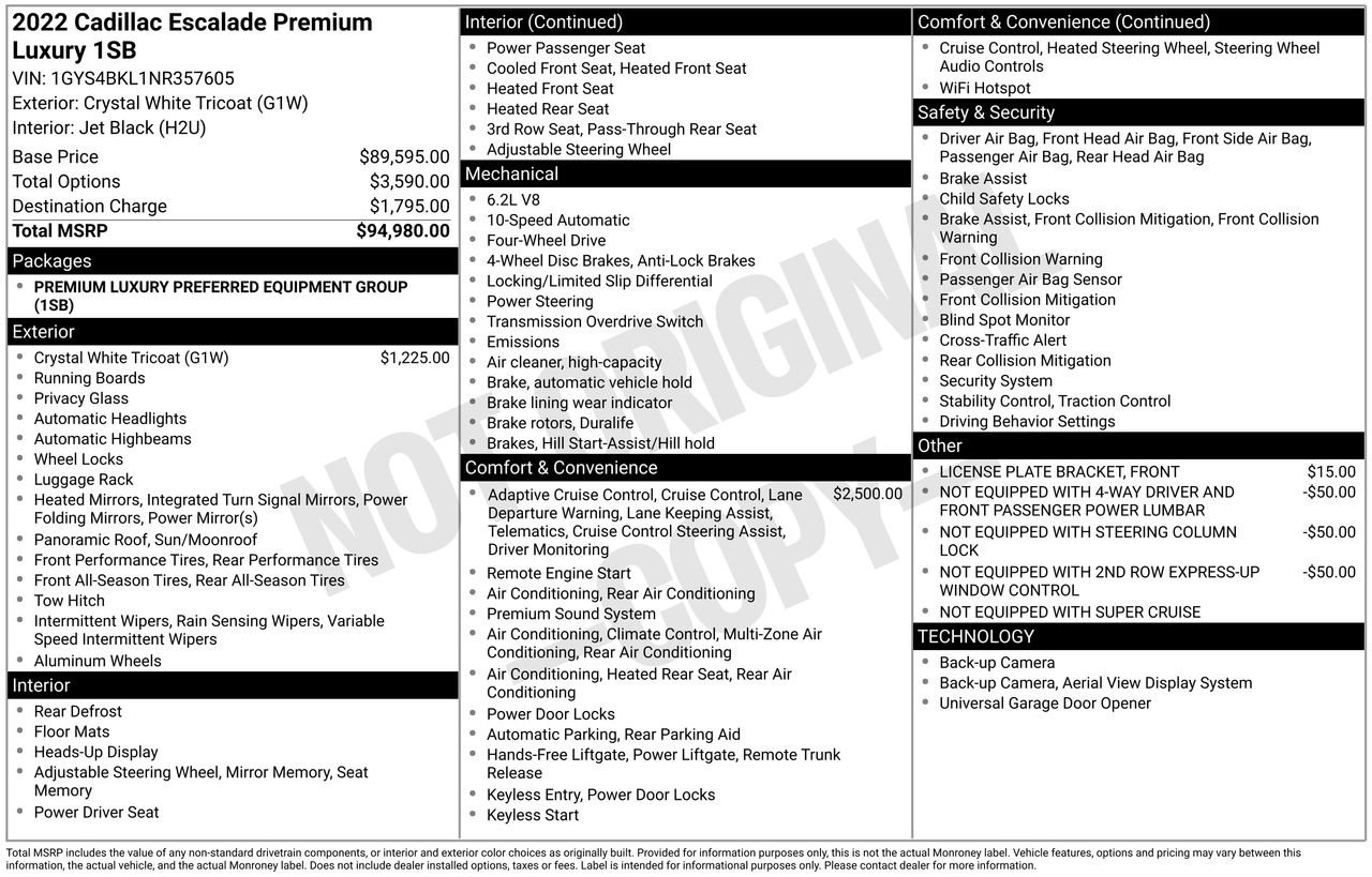 Used 2022 Cadillac Escalade Premium Luxury image 40