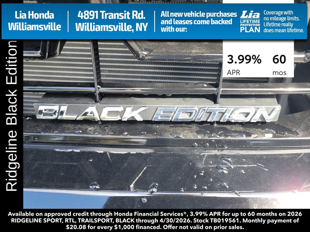 New 2026 Honda Ridgeline Black Edition image 11