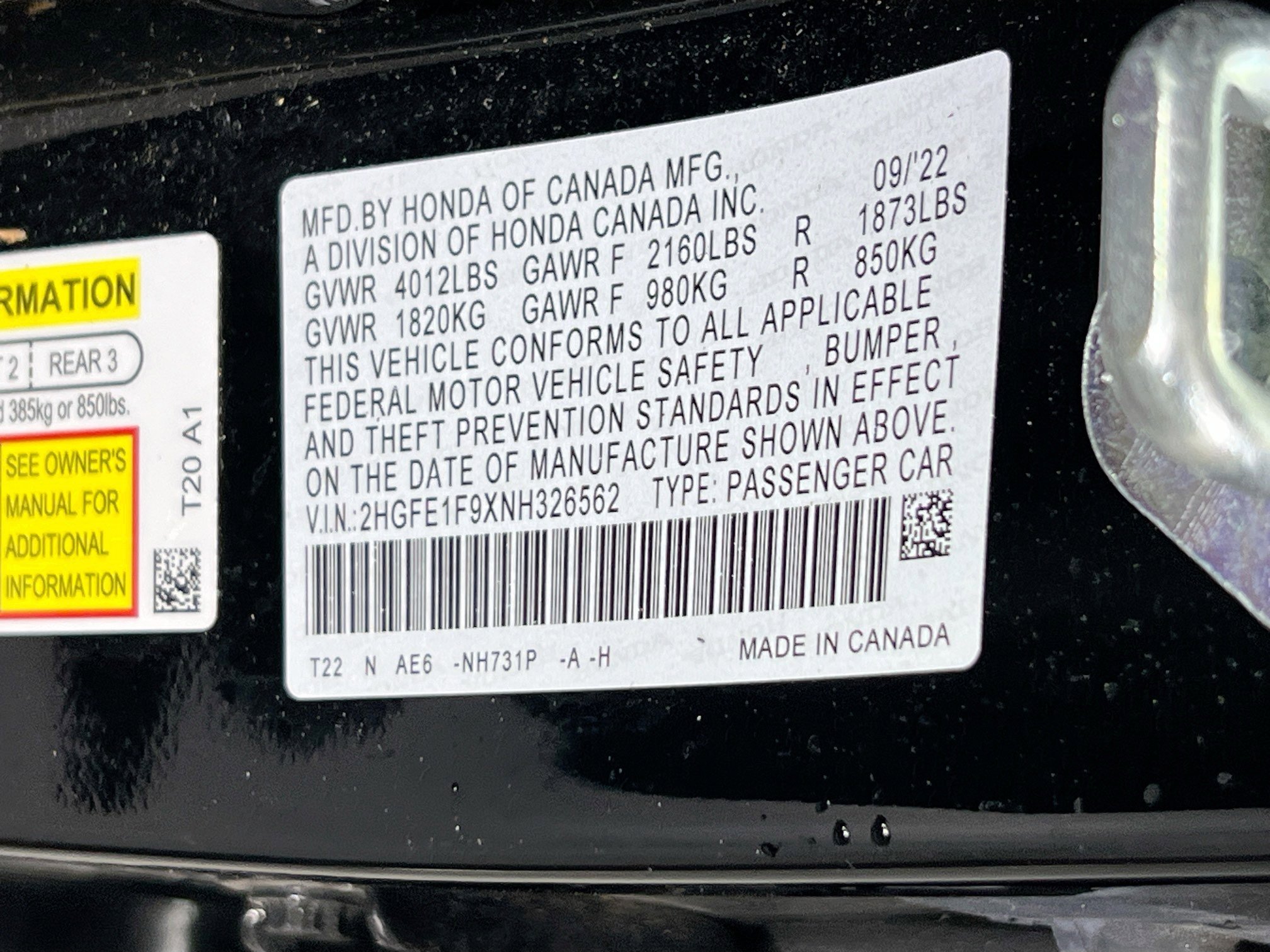 Used 2022 Honda Civic Touring image 32