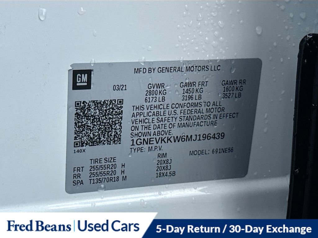 Certified 2021 Chevrolet Traverse Premier w/ Redline Edition image 36