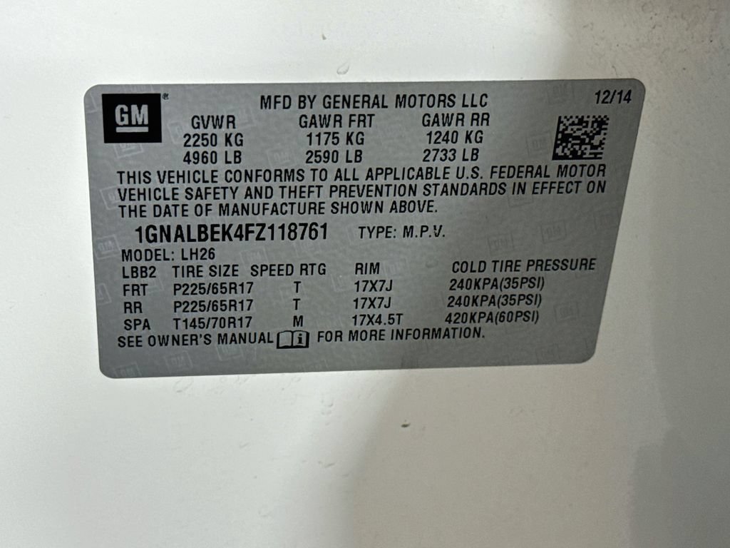 Used 2015 Chevrolet Equinox LT w/ Driver Convenience Package FWD image 38