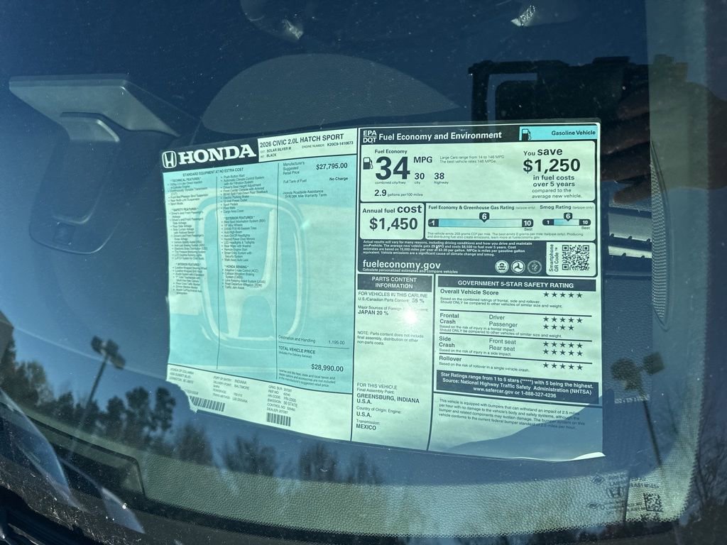 New 2026 Honda Civic Sport image 11