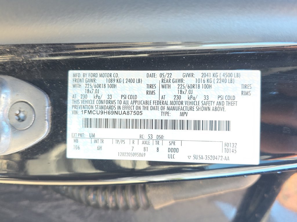 Used 2022 Ford Escape SEL w/ Technology Package AWD/4WD image 20