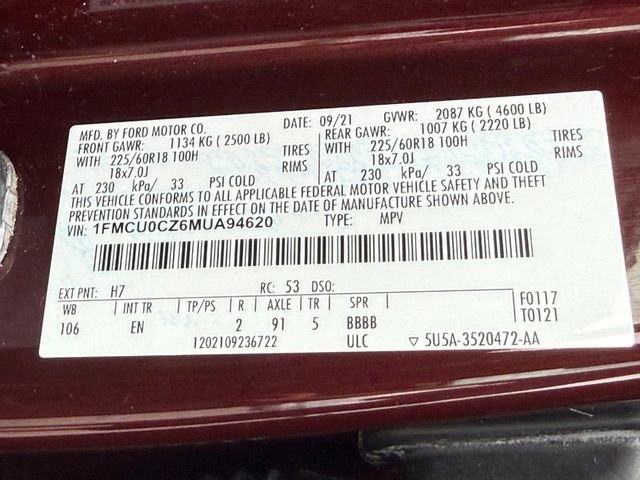 Used 2021 Ford Escape SEL w/ Technology Package FWD image 26