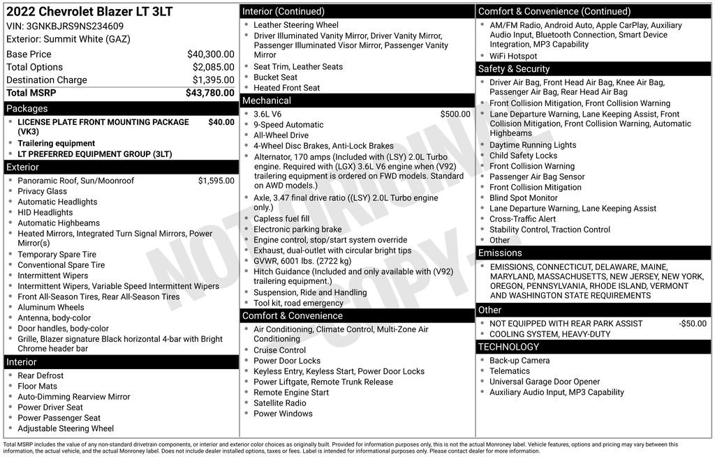 Used 2022 Chevrolet Blazer LT image 42
