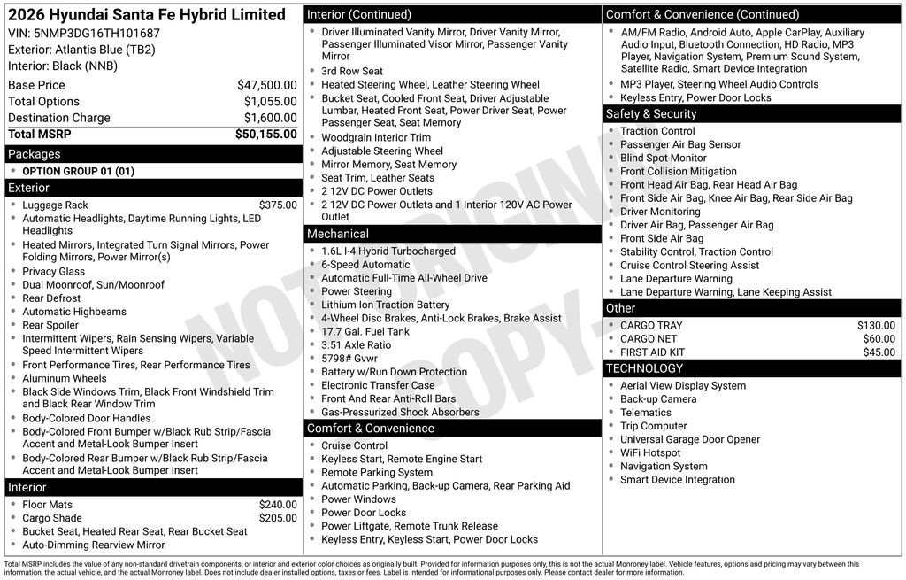 Certified 2026 Hyundai Santa Fe Limited AWD/4WD image 3