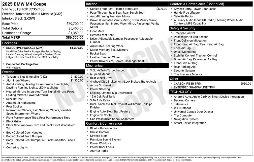 Certified 2025 BMW M4 Coupe w/ Executive Package RWD image 27