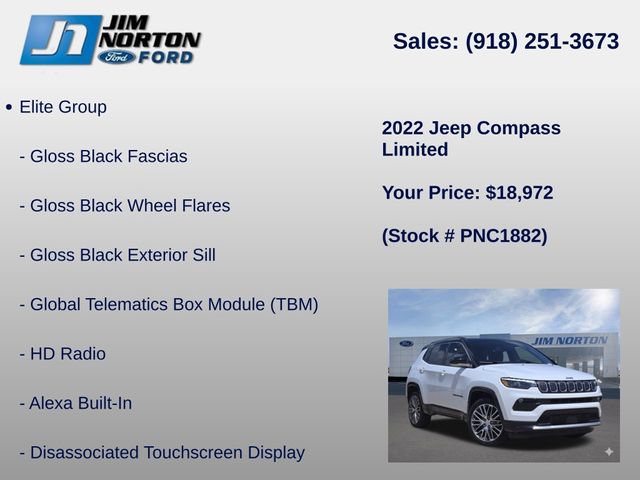 Used 2022 Jeep Compass Limited w/ Elite Group AWD/4WD image 21