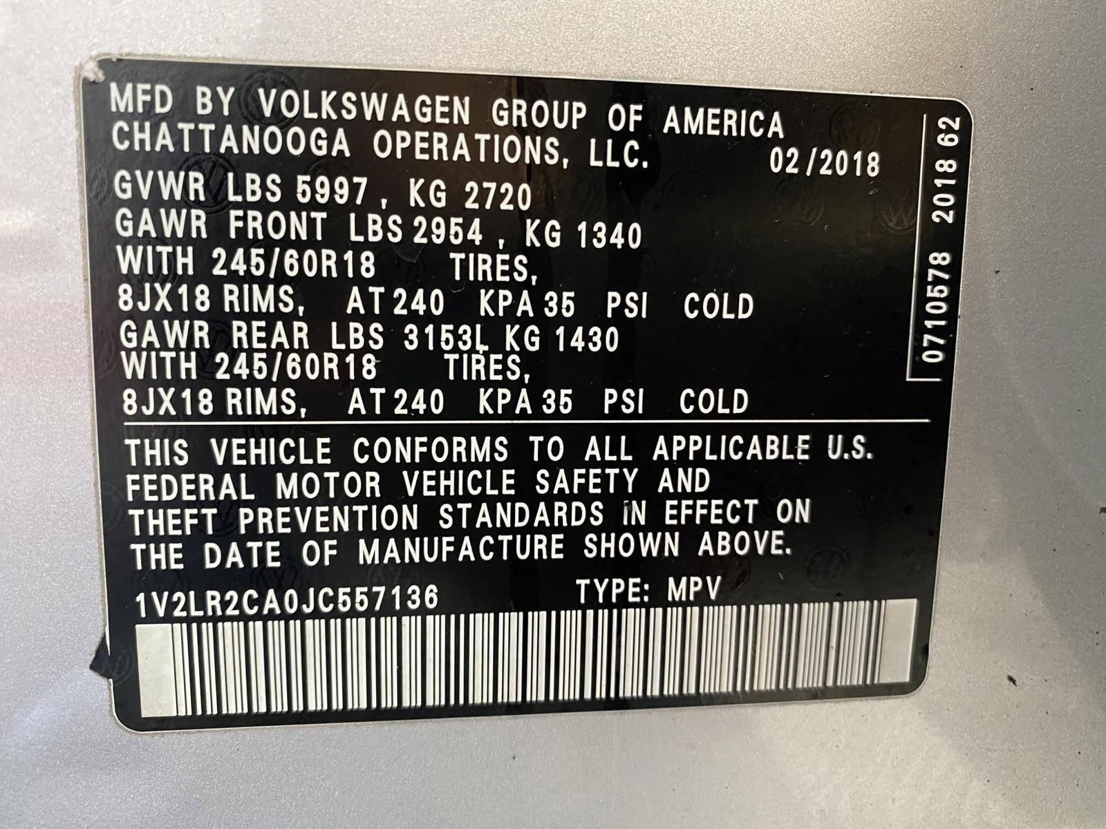 Used 2018 Volkswagen Atlas SE image 36