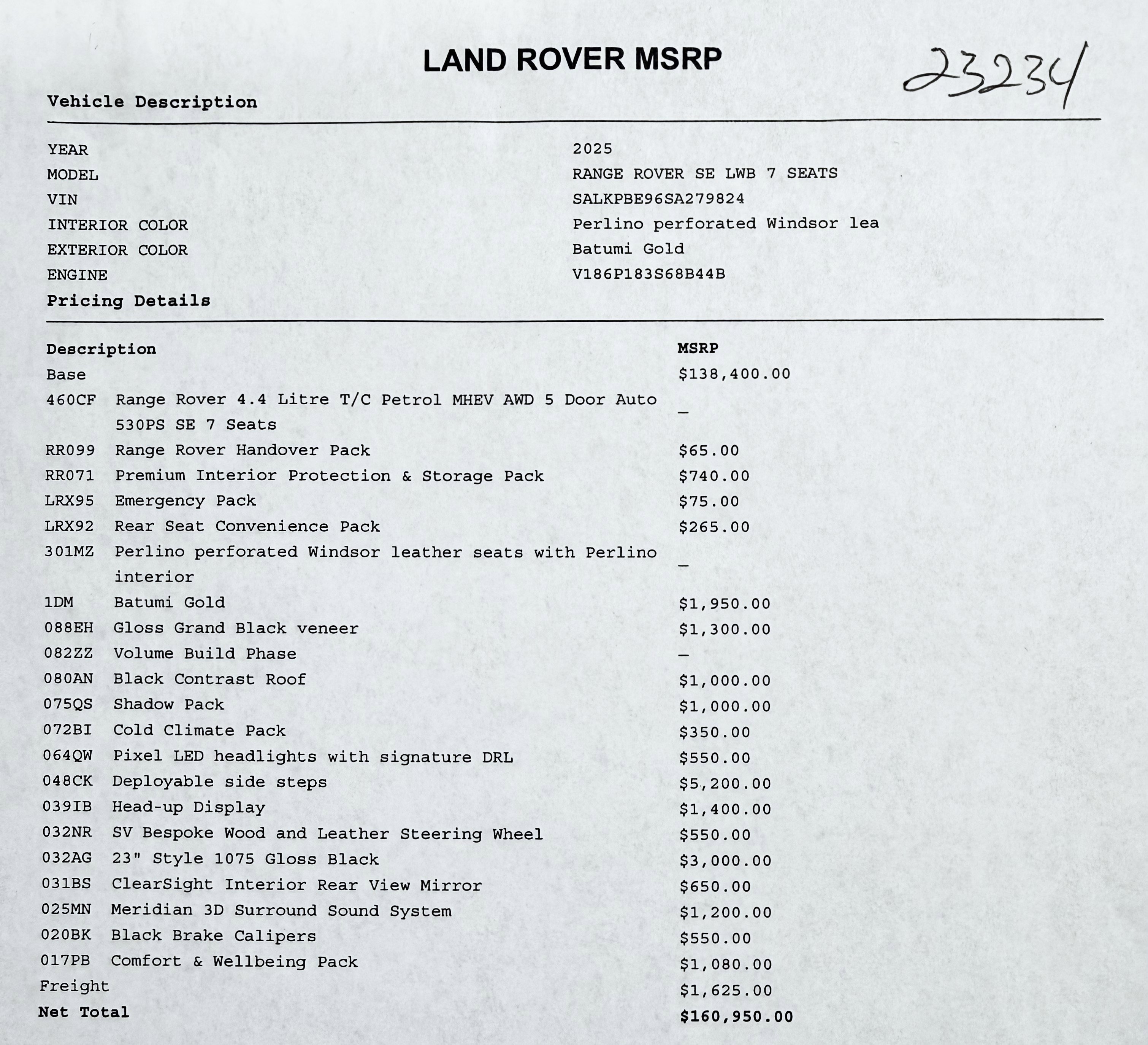 Used 2025 Land Rover Range Rover Long Wheelbase SE image 2