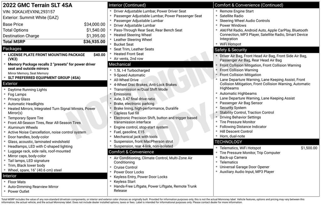 Used 2022 GMC Terrain SLT image 40