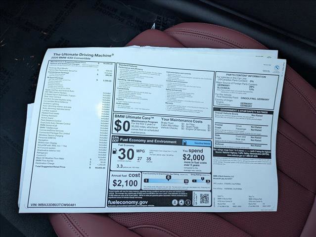 New 2026 BMW 430i Convertible w/ M Sport Package image 18