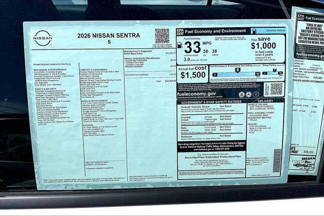 New 2026 Nissan Sentra S image 9