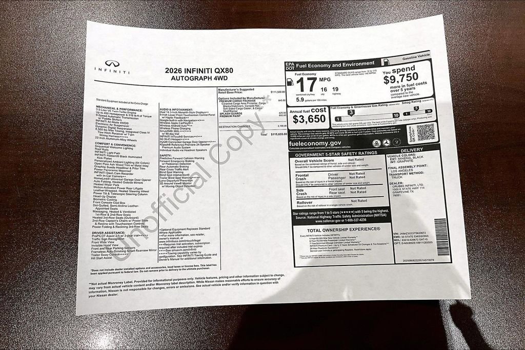 New 2026 INFINITI QX80 Autograph w/ Premium Cargo Package image 42