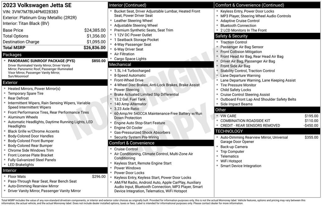 Used 2023 Volkswagen Jetta SE w/ Panoramic Sunroof Package image 18