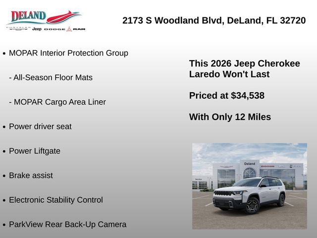 New 2026 Jeep Cherokee Laredo AWD/4WD image 9