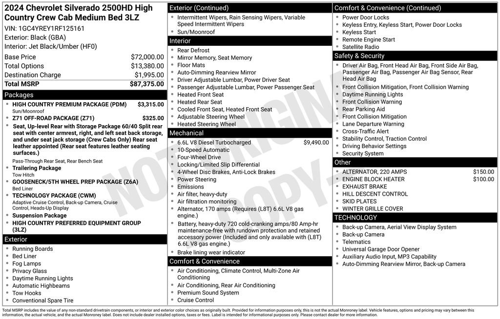 Used 2024 Chevrolet Silverado 2500 High Country w/ High Country Premium Package AWD/4WD image 31