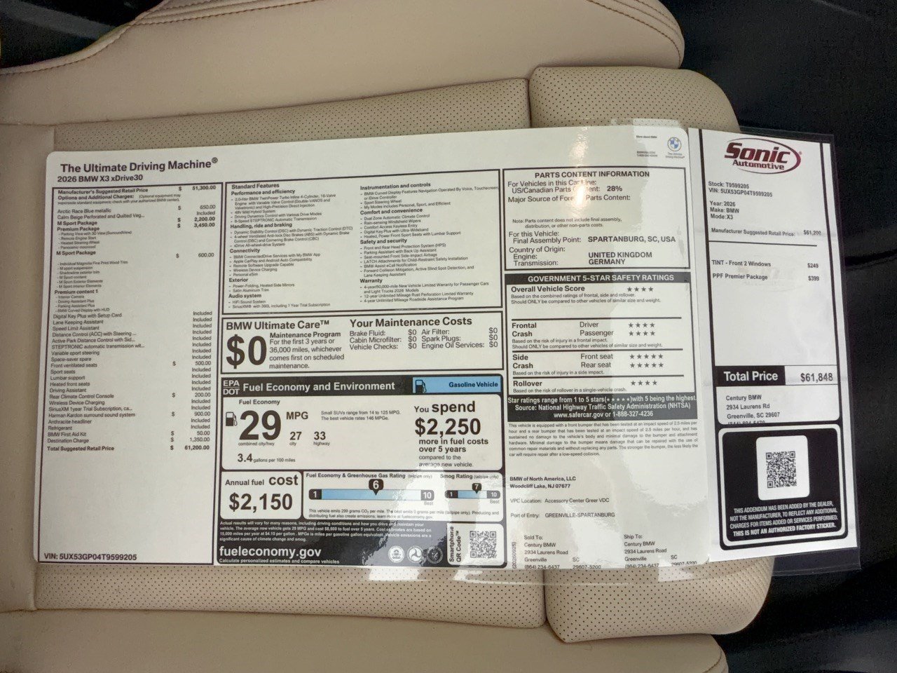 New 2026 BMW X3 xDrive30i w/ Premium Package AWD/4WD image 31