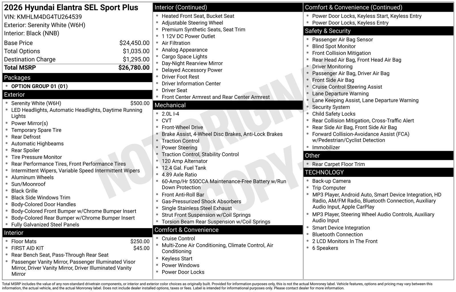 New 2026 Hyundai Elantra SEL Sport FWD image 28