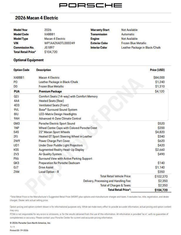 New 2026 Porsche Macan 4 Electric AWD/4WD image 6
