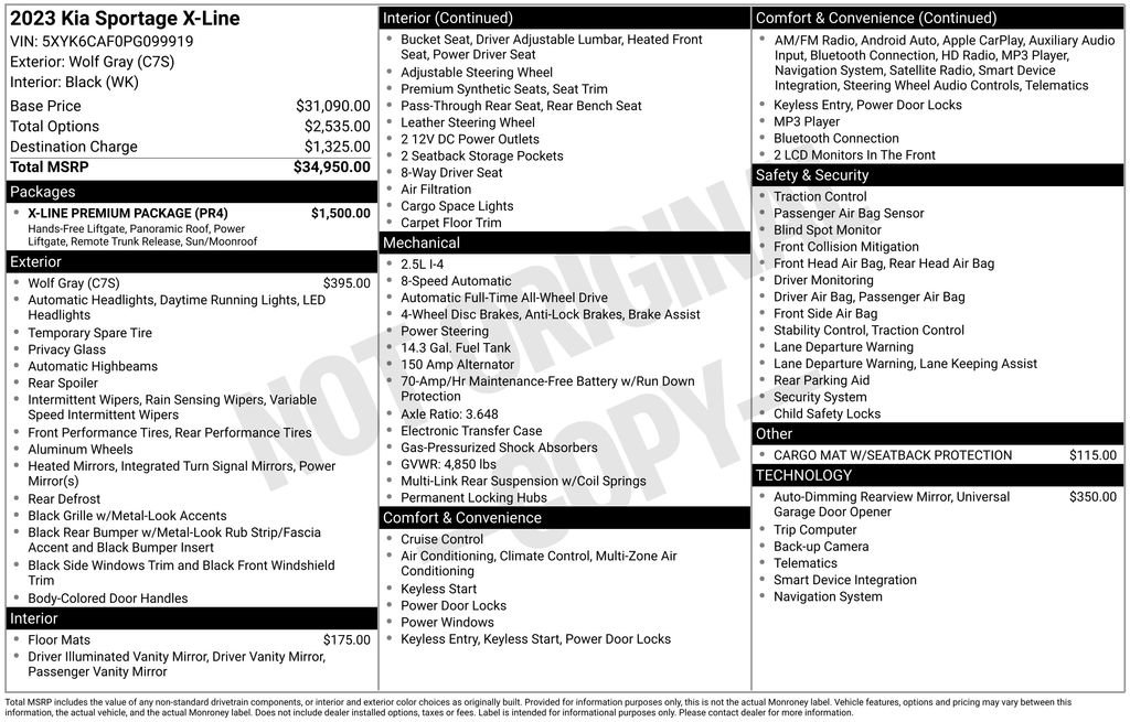 Used 2023 Kia Sportage X-Line w/ X-Line Premium Package image 2