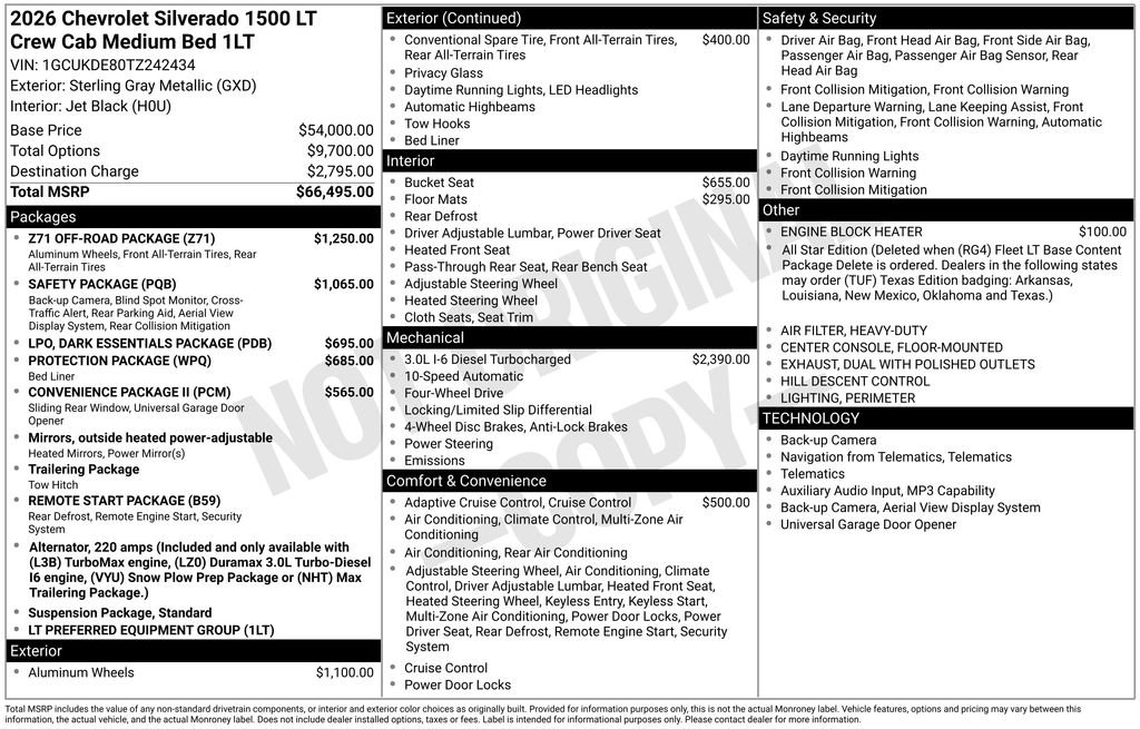 New 2026 Chevrolet Silverado 1500 LT w/ Z71 Off-Road Package image 9