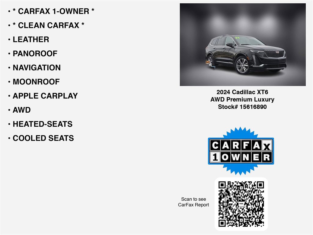 Used 2024 Cadillac XT6 Premium Luxury w/ LPO, Floor Liner Package image 7