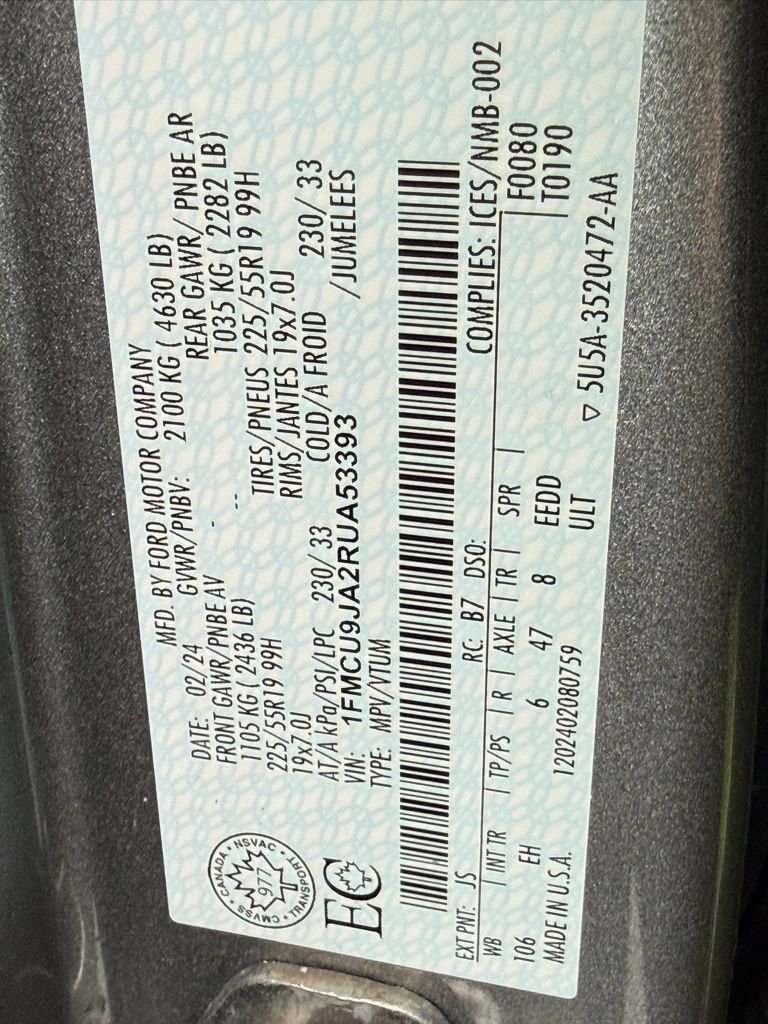 Used 2024 Ford Escape Platinum AWD/4WD image 45