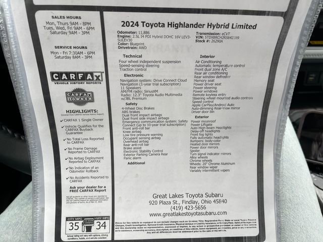 Used 2024 Toyota Highlander Limited AWD/4WD image 27