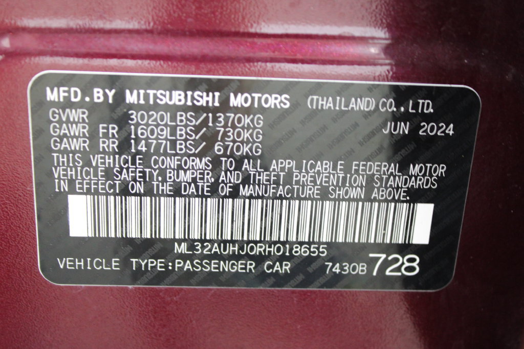 Used 2024 Mitsubishi Mirage ES FWD image 27