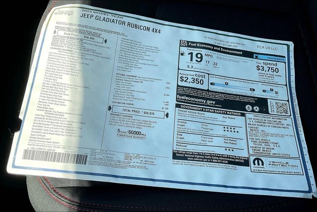 New 2023 Jeep Gladiator Rubicon w/ Trailer Tow Package image 14