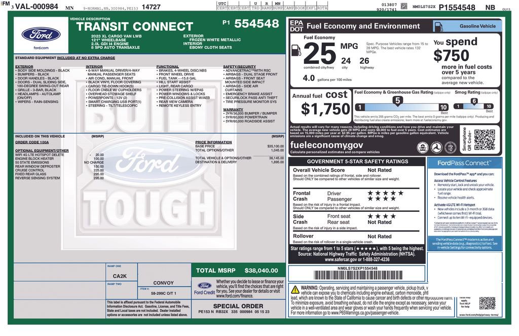 Certified 2023 Ford Transit Connect XL image 25