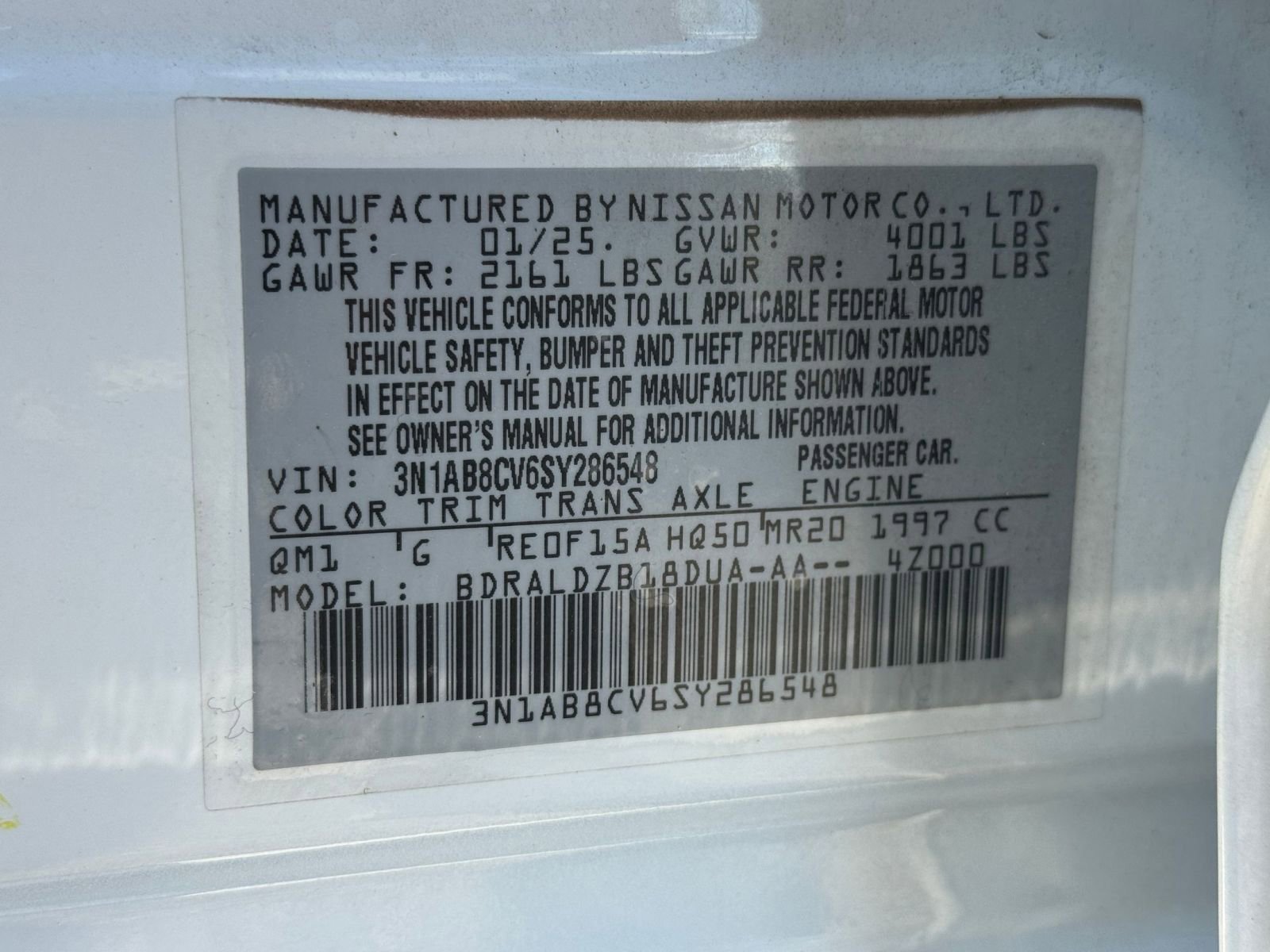 Used 2025 Nissan Sentra SV FWD image 24