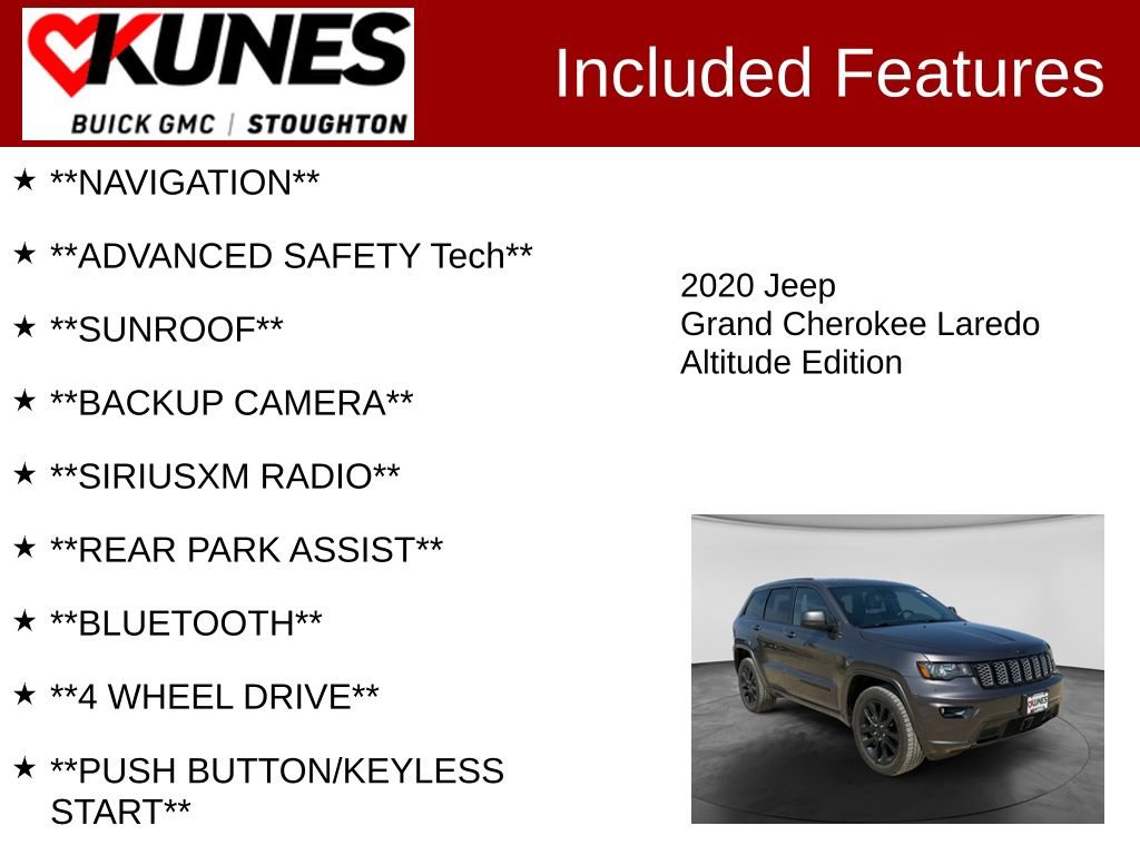 Used 2020 Jeep Grand Cherokee Altitude AWD/4WD image 2