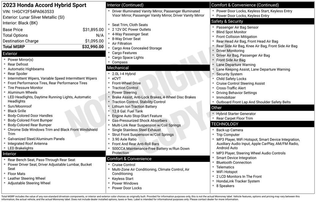 Used 2023 Honda Accord Sport image 3