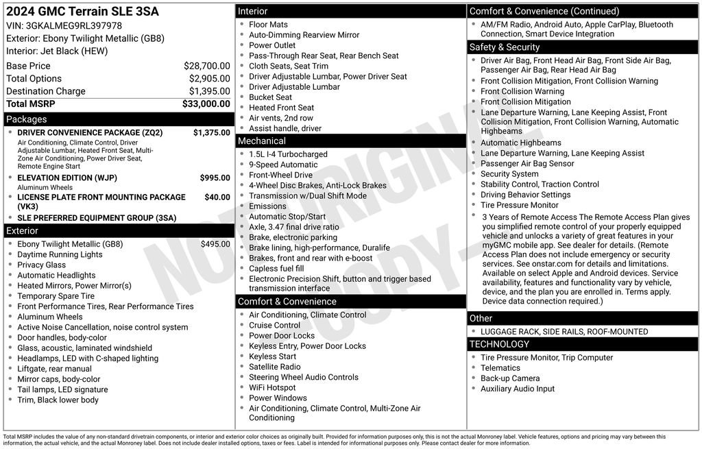 Used 2024 GMC Terrain SLE w/ Driver Convenience Package FWD image 5