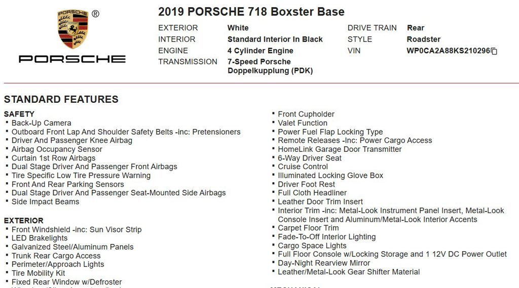 Used 2019 Porsche 718 Boxster RWD image 16