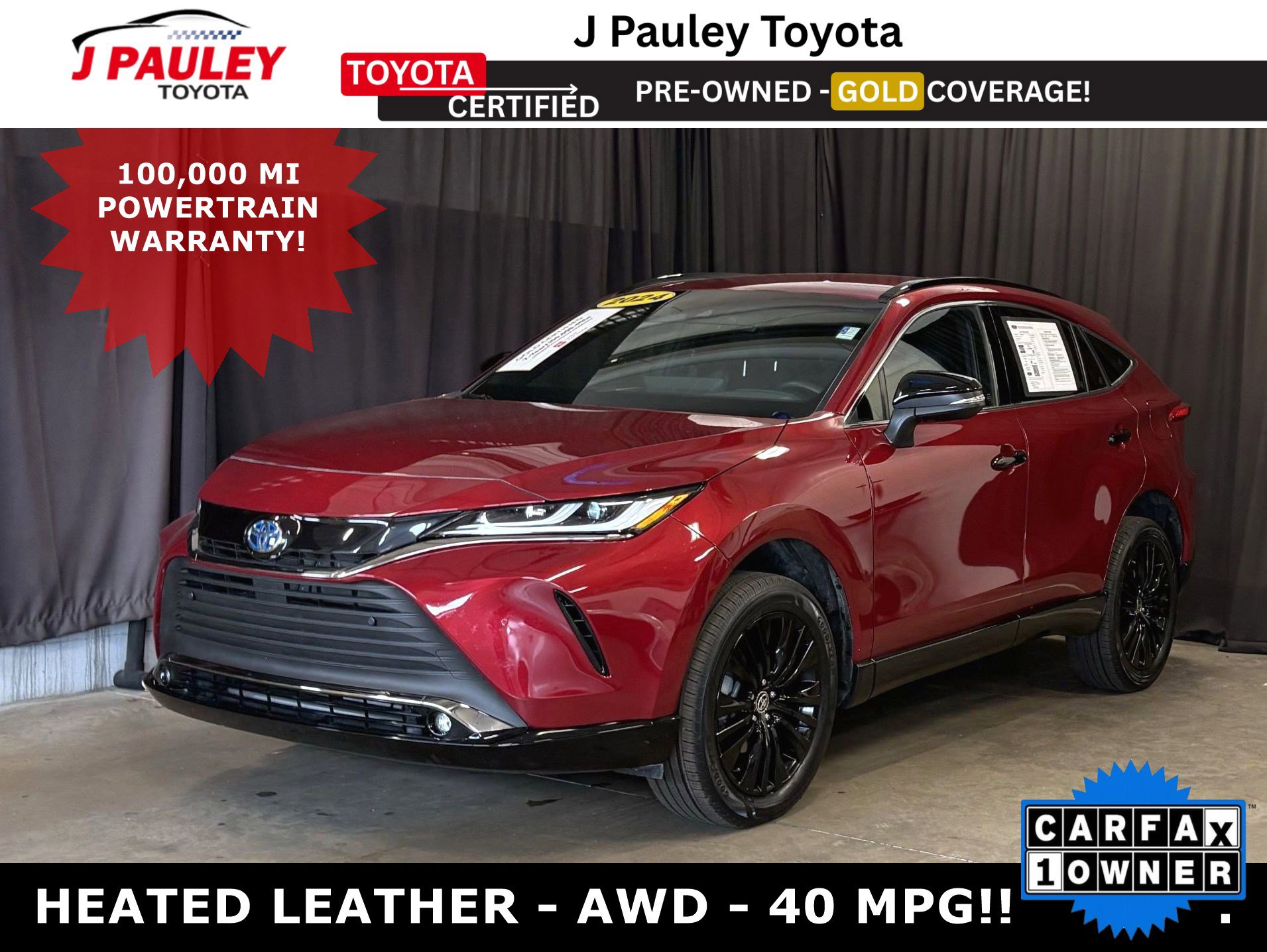 Certified 2024 Toyota Venza Nightshade image 1