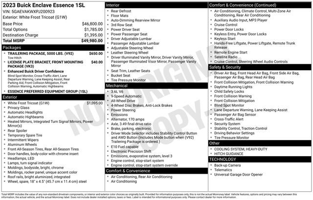 Used 2023 Buick Enclave Essence w/ Trailering Package, 5000 lbs. image 25