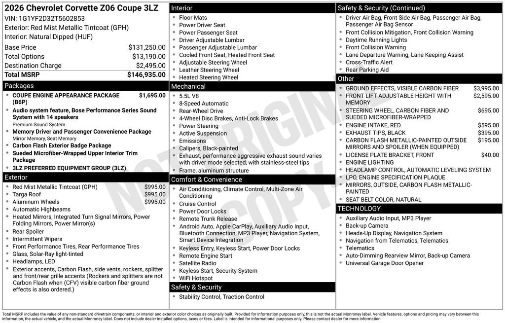 New 2026 Chevrolet Corvette Z06 image 23