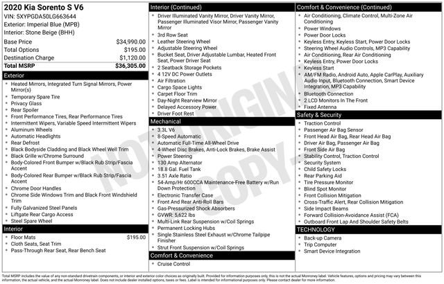 Used 2020 Kia Sorento S image 12